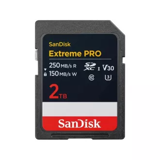 SanDisk SDXC kartica 2TB Extreme PRO (250 MB/s Klasa 10, UHS-I U3 V30)