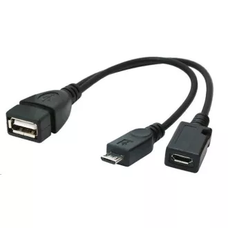 GEMBIRD USB kabel AF/micro BM + micro BF, OTG + punjenje, 15 cm, za tablete i pametne telefone