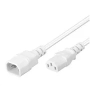 PREMIUMCORD Mrežni produžni kabel 230V, C13-C14, bijeli 1m