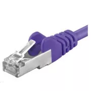 PREMIUMCORD Patch kabel CAT6a S-FTP, RJ45-RJ45, AWG 26/7 0,5m ljubičasta