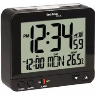 TechnoLine WT 195 - crna digitalna budilica s termometrom
