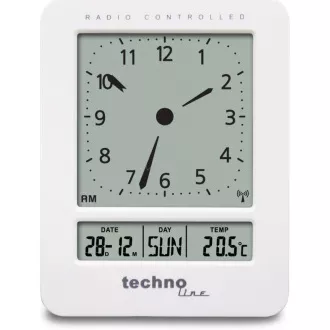 TechnoLine WT 745W - Budilica s analognim LCD zaslonom i termometrom