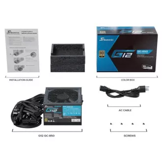 SEASONIC izvor 850W G12-GC, 80+ zlato, 120 mm