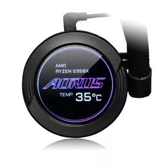 GIGABYTE vodeni hladnjak AORUS WATERFORCE X 360, 120 mm ARGB, LCD zaslon