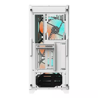 GIGABYTE kućište GB-C301GW, ARGB Hub, prozirna bočna ploča, srednji toranj, 4x ARGB ventilator, bijela