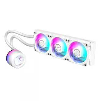 GIGABYTE vodeni hladnjak AORUS WATERFORCE X II 360I, 3x 120mm, ARGB, LCD Display, LGA1851, AM5, Bijela