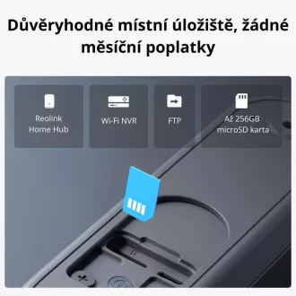 REOLINK sigurnosno video zvono D340B + Hub 1 + 128GB microSD