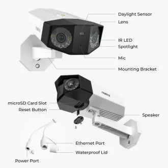 REOLINK sigurnosna kamera Duo serije P750, Duo 3 PoE, 4MP