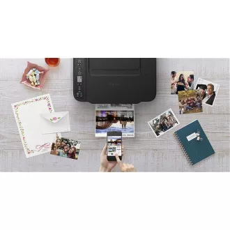 Canon PIXMA pisač TS3450 crni - u boji, MF (ispis, fotokopir, skeniranje, oblak), USB, Wi-Fi