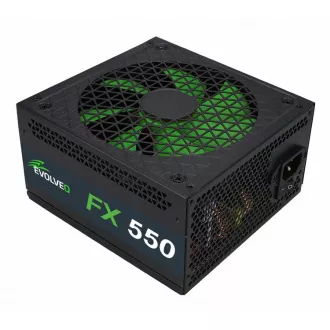 EVOLVEO FX 550, 550W ATX izvor napajanja, 14 cm, tih, 80+ bijela, 3 godine jamstva, crna