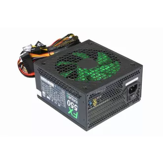 EVOLVEO FX 550, 550W ATX izvor napajanja, 14 cm, tih, 80+ bijela, 3 godine jamstva, crna