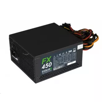 EVOLVEO FX 450, 450W ATX izvor napajanja, 14 cm, tih, 80+ bijela, 3 godine jamstva, crna