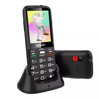 EVOLVEO EasyPhone XO, mobitel za starije osobe sa postoljem za punjenje, crni EVOLVEO EasyPhone XO, mobitel za starije osobe sa postoljem za punjenje, crni