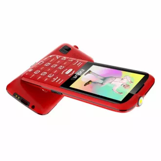 EVOLVEO EasyPhone XO, mobitel za starije osobe sa postoljem za punjenje, crveni