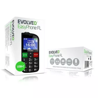 EVOLVEO Mobitel za starije osobe sa postoljem za punjenje EasyPhone FL, crni EVOLVEO Mobitel za starije osobe sa postoljem za punjenje EasyPhone FL, crni