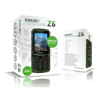 EVOLVEO StrongPhone Z6, vodootporan i izdržljiv Dual SIM telefon, lovačka kamuflaža EVOLVEO StrongPhone Z6, vodootporan i izdržljiv Dual SIM telefon, lovačka kamuflaža