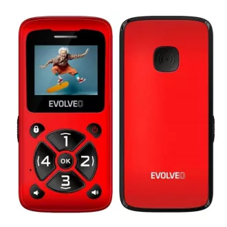 EVOLVEO Mobitel za starije EasyPhone ID, crveni
