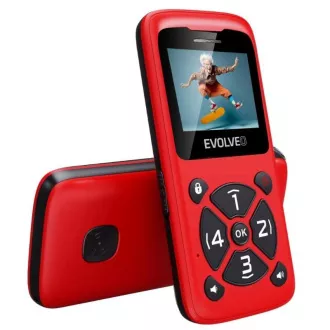 EVOLVEO Mobitel za starije EasyPhone ID, crveni