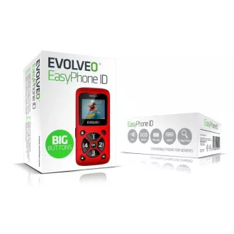 EVOLVEO Mobitel za starije EasyPhone ID, crveni
