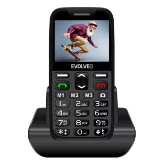 EVOLVEO EasyPhone XR, mobitel za starije osobe sa postoljem za punjenje, crni