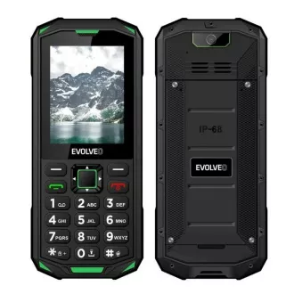 EVOLVEO StrongPhone X5, vodootporni izdržljivi Dual SIM telefon, crno-zeleni