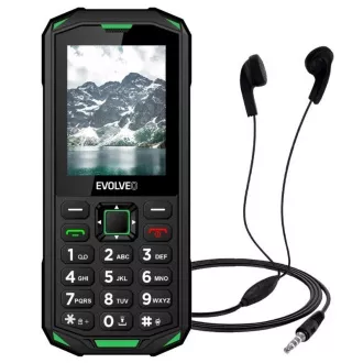 EVOLVEO StrongPhone X5, vodootporni izdržljivi Dual SIM telefon, crno-zeleni