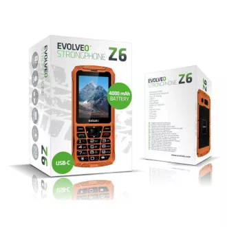 EVOLVEO StrongPhone Z6, vodootporan i izdržljiv Dual SIM telefon, narančaste boje
