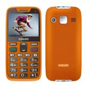 EVOLVEO EasyPhone XR, mobitel za starije osobe s postoljem za punjenje, narančaste boje