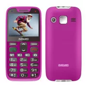 EVOLVEO EasyPhone XR, mobitel za starije osobe s postoljem za punjenje, roze boje