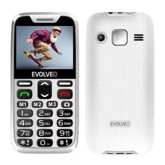 EVOLVEO EasyPhone XR, mobitel za starije osobe s postoljem za punjenje, bijela boja