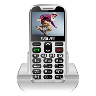 EVOLVEO EasyPhone XR, mobitel za starije osobe s postoljem za punjenje, bijela boja