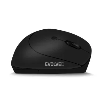 EVOLVEO LadyErgo, tihi vertikalni ergonomski miš, 2.4GHz, crni