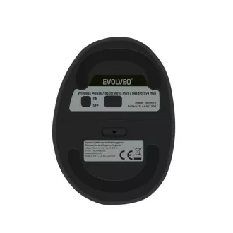 EVOLVEO LadyErgo, tihi vertikalni ergonomski miš, 2.4GHz, crni