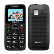 EVOLVEO EasyPhone, mobitel za starije osobe s postoljem za punjenje, crni