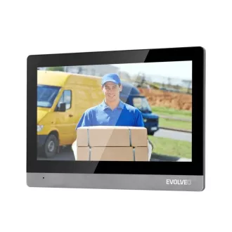 EVOLVEO DoorPhone AHD10, Kućni WiFi video portafon s kontrolom vrata i RFID-om, crno-srebrni 10" monitor, 32 GB