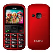 EVOLVEO EasyPhone XS, mobitel za starije osobe, crveni