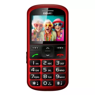 EVOLVEO EasyPhone XS, mobitel za starije osobe, crveni