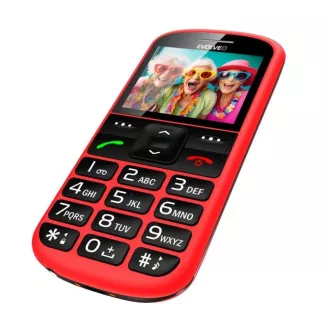 EVOLVEO EasyPhone XS, mobitel za starije osobe, crveni