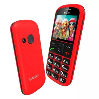 EVOLVEO EasyPhone XS, mobitel za starije osobe, crveni