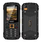 EVOLVEO StrongPhone Q1, vodootporni izdržljivi Dual SIM telefon, crno-narančasti