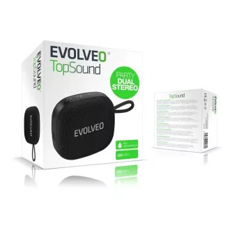EVOLVEO TopSound, bežični vodootporni Bluetooth zvučnik s radiom, crni