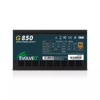 EVOLVEO G850 napajanje 850W, 80+ GOLD, ATX 3.1, aPFC, 140 mm ventilator