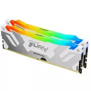 KINGSTON DIMM DDR5 32GB (Komplet od 2) 6000MT/s CL32 FURY Renegade White RGB XMP