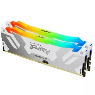 KINGSTON DIMM DDR5 64GB (Komplet od 2) 6000MT/s CL32 FURY Renegade White RGB XMP