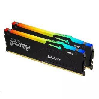 KINGSTON DIMM DDR5 32GB (Komplet od 2) 6000MT/s CL36 FURY Beast RGB Black EXPO KINGSTON DIMM DDR5 32GB (Komplet od 2) 6000MT/s CL36 FURY Beast RGB Black EXPO