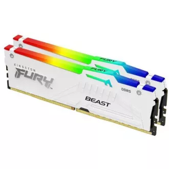 KINGSTON DIMM DDR5 32GB (komplet od 2) 6000MT/s CL36 FURY Beast RGB bijeli EXPO