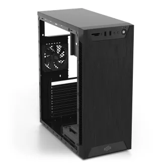 SilentiumPC kućište MidT Armis AR1 Pure Black / SD čitač / 2x USB 3.0 / 1x 80 mm ventilator / crno