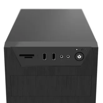 SilentiumPC kućište MidT Armis AR1 Pure Black / SD čitač / 2x USB 3.0 / 1x 80 mm ventilator / crno