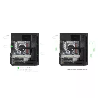 SilentiumPC kućište MidT Armis AR1 Pure Black / SD čitač / 2x USB 3.0 / 1x 80 mm ventilator / crno