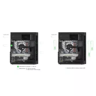 SilentiumPC kućište MidT Armis AR1 Pure Black / SD čitač / 2x USB 3.0 / 1x 80 mm ventilator / crno